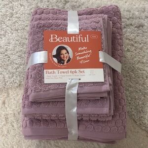 Beautiful Lavender Bath Towel 6pc Set